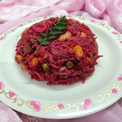 A picture of Pink Vermicelli Upma.