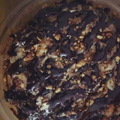 A picture of Yummy honey banana walnut cake !!!.