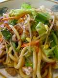 Yaki Udon with Lots of Vegetables and Ponzu Sauce