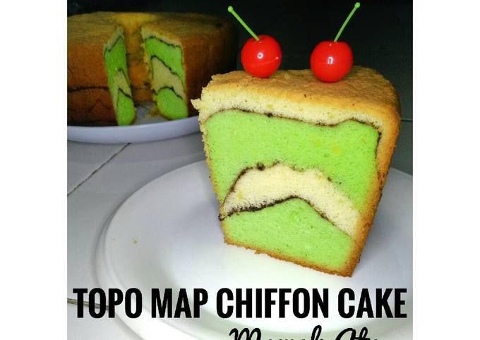 Resep Topo Map Chiffon Cake Oleh Sawitri Pipit Cookpad