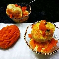 A picture of Mango icecream.