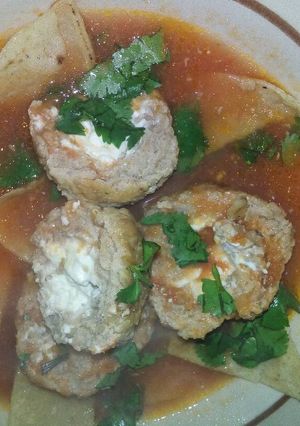 Una foto de Albondigas con avena y queso crema
