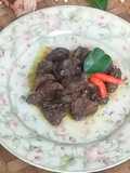 Daging Kambing Masak Keluwek Pedas