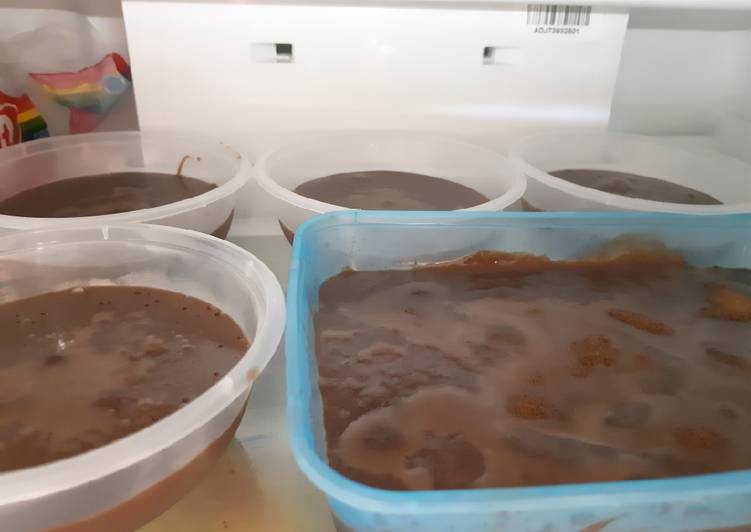 Silky puding coklat milo