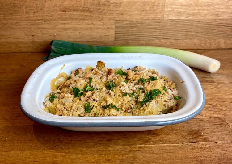 Leeks in vegan cheese sauce š±
