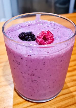 Foto resep My son's favorite smoothie ❤🫐🍇 best ingredient