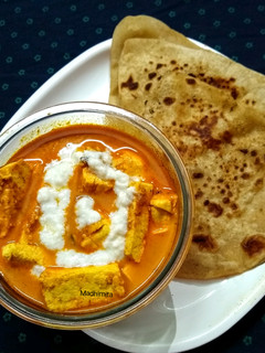 A picture of Paneer Lababdar (no Onion & Garlic) Creamy Gravy.