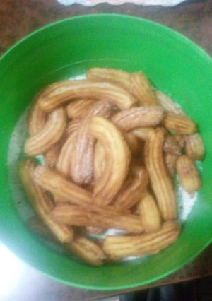 Una foto de Churros de harina leudante