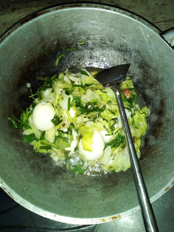 Resep Oseng kol caisim with egg yang Enak