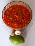 Spicy Mango Pickle with Garlic & Ginger
