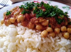 Una foto de Chana Masala (comida India)