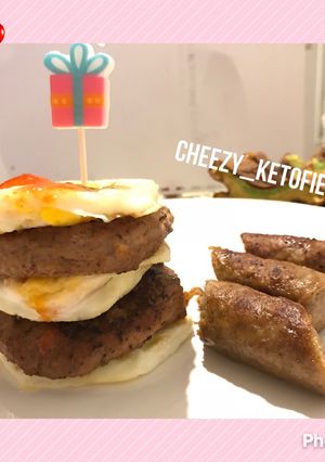 Foto resep Keto-Patty burger & sosis