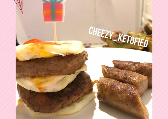 Standar Bagaimana cara bikin Keto-Patty burger &amp; sosis yang spesial