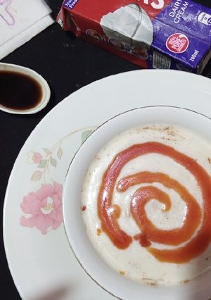 A picture of Cheesy and creamy 🍲 soup.