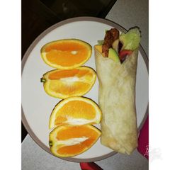 A picture of Simple meals: Chicken wrap.