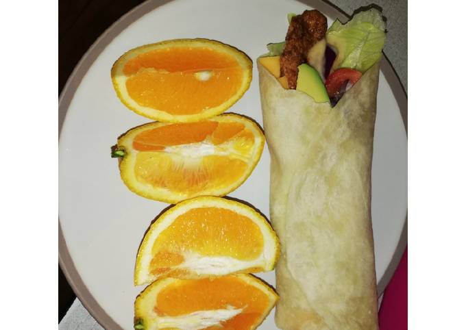 Recipe of Perfect Simple meals: Chicken wrap - Easy Recipes for Kids