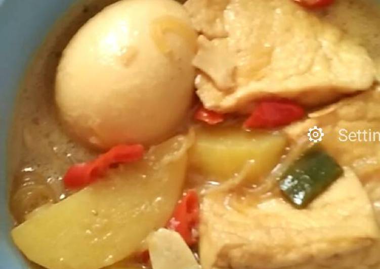 Semur Tahu + Telur Sederhana