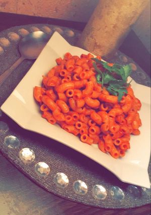 صورة لوصفة المعكرونة الحمرا 🍝
