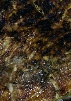 صورة لوصفة سمك بني مشوي عالفحم والطعم روووعة 😍😍😍😍