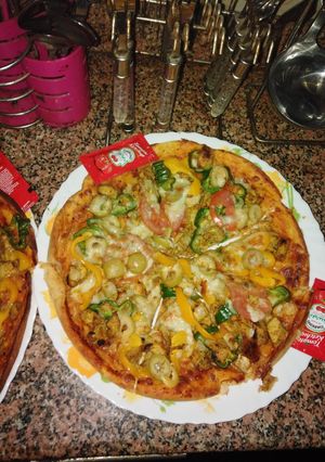 صورة لوصفة بيتزا 🍕 فراخ