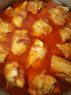 Una foto de Rollinos de pollo en salsa