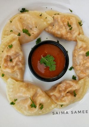 A picture of Dumplings (momos).