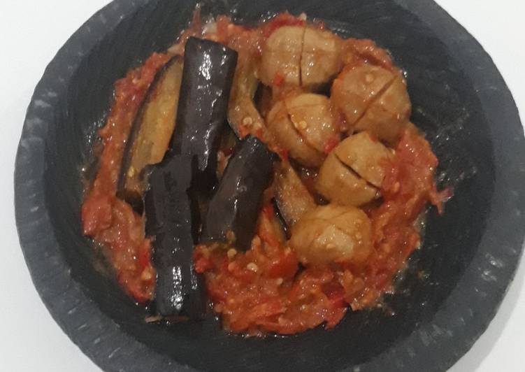 Resep Terong Bakso Balado Anti Gagal