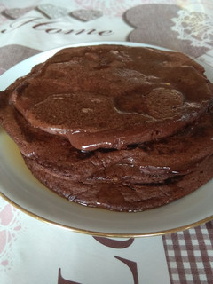 Una foto de Tortitas americanas Veganas de cacao