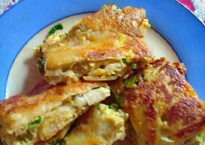 Martabak telur isi jamur dengan kulit lumpia