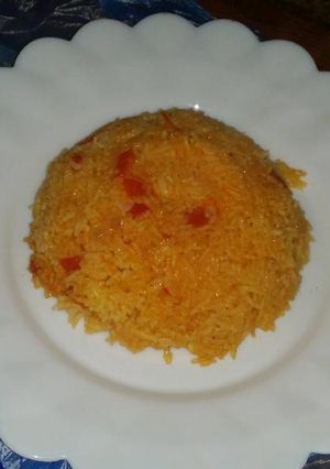 صورة لوصفة أرز أحمر للسمك