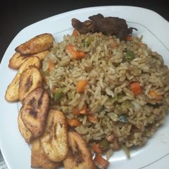 A picture of Coconut fried rice.