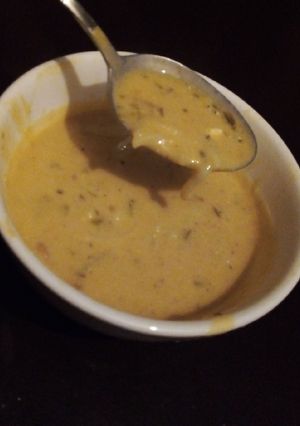 A picture of Creamy curry noodle soup, extra hot.