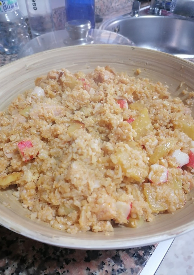 Una foto de Migas de coliflor Thermomix y airfryer