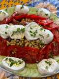 Salade de flageolets aux tomates, concombre et mozzarella