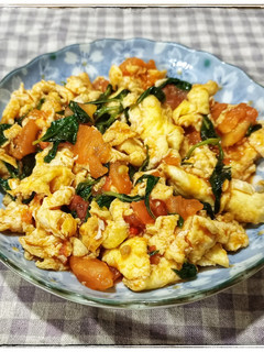 蕃茄九層塔炒蛋 的食譜成品照片