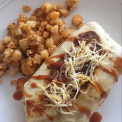 A picture of Breakfast Burrito with Chorizo, Egg, & Potatoes.