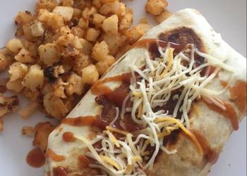 Ultimate Serving Recipe Breakfast Burrito with Chorizo Egg  Potatoes Very Delicious