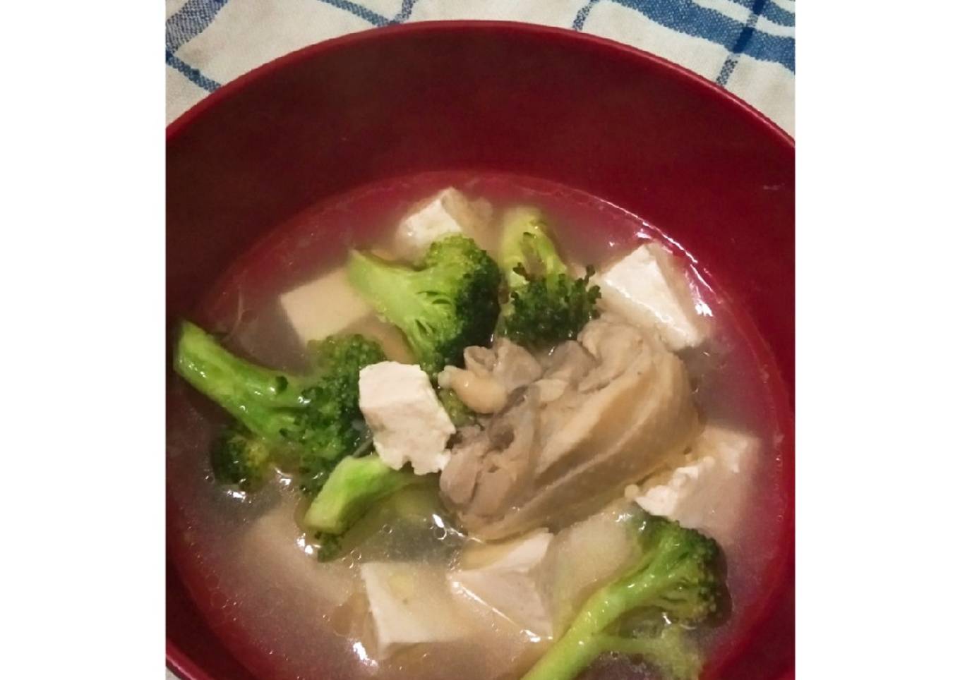 Sup Ayam Tahu Brokoli