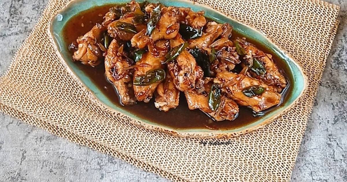 Resep Sayap Ayam Saus Lada Hitam Oleh Nidarudi Cookpad