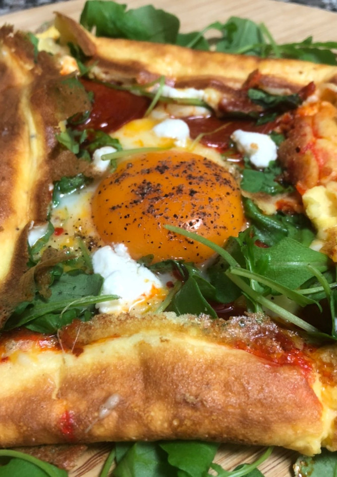 Una foto de Galette salada -keto-