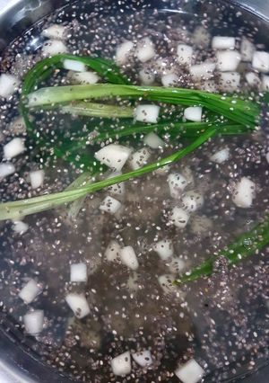 Hình của món Nước củ năn hạt chia đường phèn.