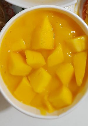 รูปของ สมูทตี้มะม่วงโยเกิร์ต(smoothie mango)