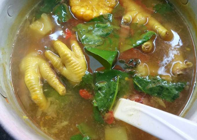 Sayur asem bumbu kuning ceker