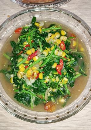 Foto resep Tumis bayam campur jagung manis