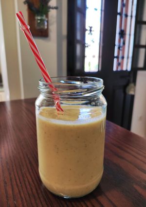 Φωτογραφία της συνταγής "Πάμε Χαβάη" smoothie 👙🏄🍹