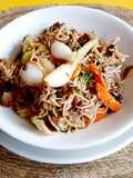 Pasta oriental con carne y verduras a mi gusto