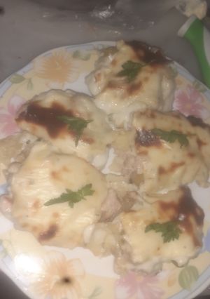 صورة لوصفة غراتان البطاطا واسكالوب بالبشاميل 😍😋