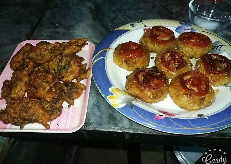 Badan kay pakoray and alu kabab