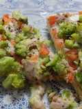 Pizza con atún y brócoli