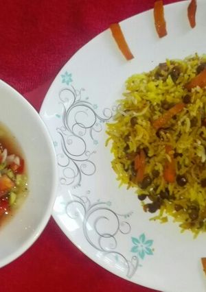 عکسی از دستور پلو هویج